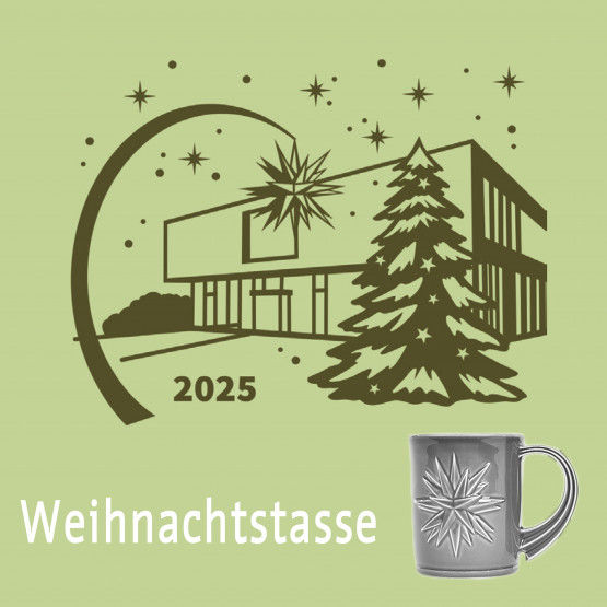 Weihnachtstasse, gr�n mit Manufaktur