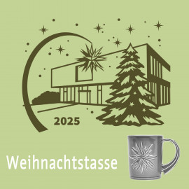 Weihnachtstasse, gr�n mit Manufaktur